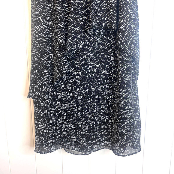 Lauren Ralph Lauren Black with White Polka Dot Shift Dress SZ 6P - Picture 3 of 8